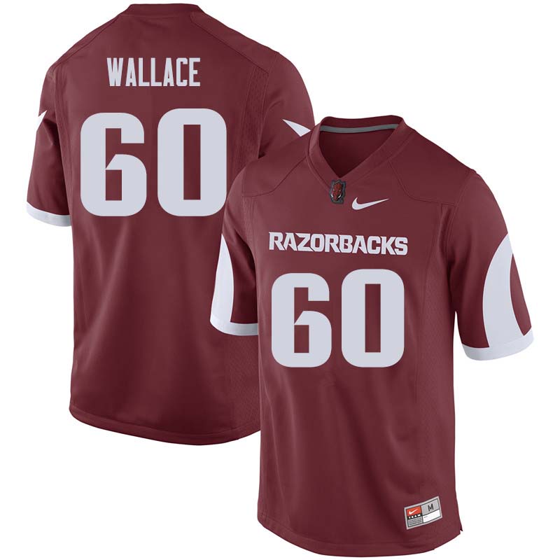 Men #60 Brian Wallace Arkansas Razorback College Football Jerseys Sale-Cardinal